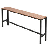Modern Outdoor Counter Height Bar Table with Footrest Image - 3