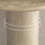 Modern Oval Scratch Resistant Stone Entryway Console Table Image - 5