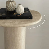 Modern Oval Scratch Resistant Stone Entryway Console Table Image - 6