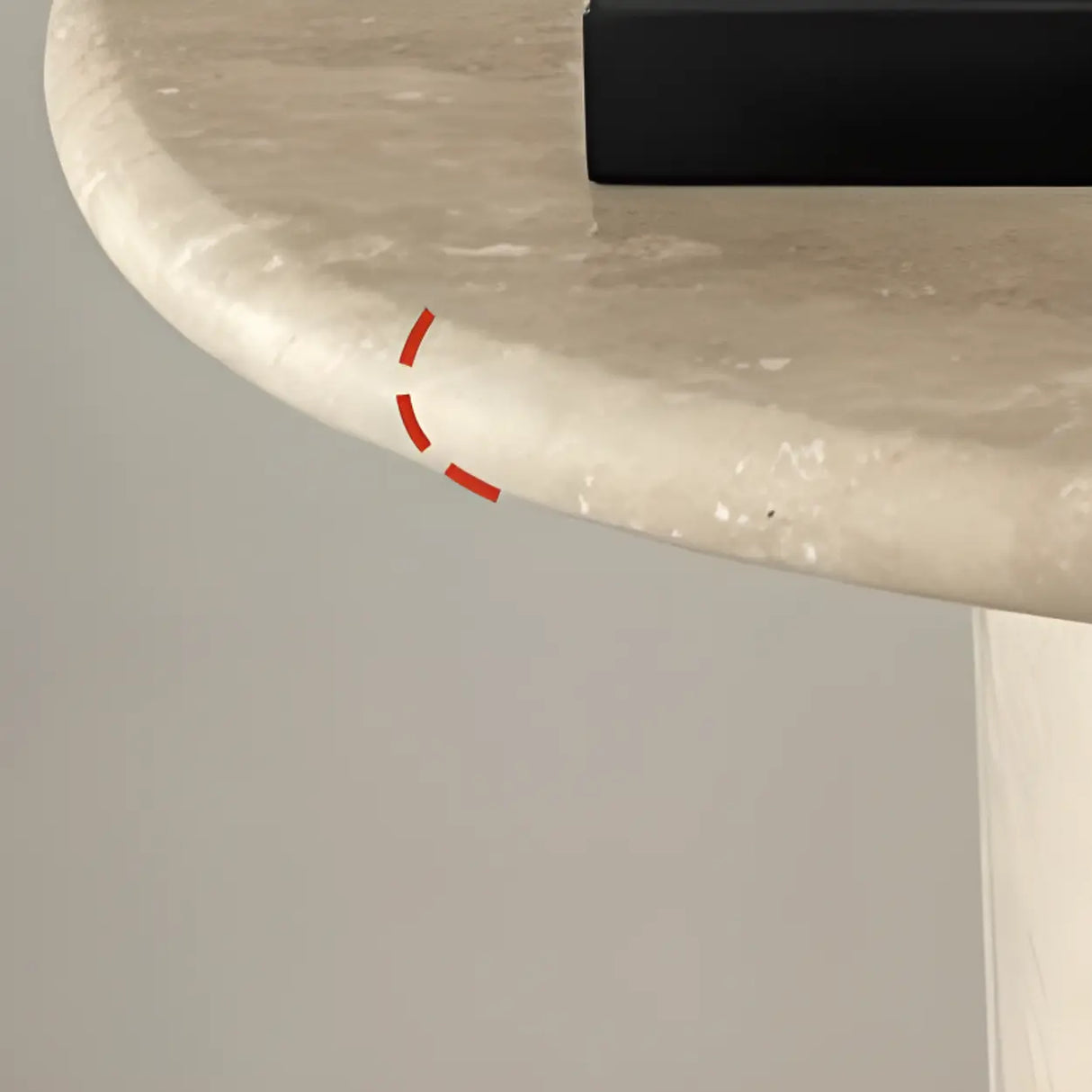 Modern Oval Scratch Resistant Stone Entryway Console Table Image - 7