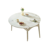 Modern Oval White Marble Extendable Dining Table Image - 6