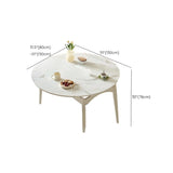 Modern Oval White Marble Extendable Dining Table #size