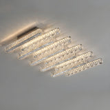 Modern Parallel Rectangle Crystal LED Flush Mount Light Image - 6