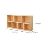 Modern Pine Natural Finish Rectangle Display Bookcases Image - 10