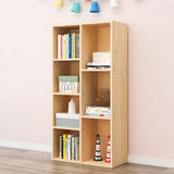Modern Pine Natural Finish Rectangle Display Bookcases Image - 3