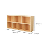 Modern Pine Natural Finish Rectangle Display Bookcases Image - 12