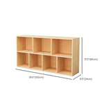 Modern Pine Natural Finish Rectangle Display Bookcases Image - 15