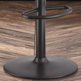 Modern Pneumatic Adjustable Swivel Bar Stool with Backrest Image - 12