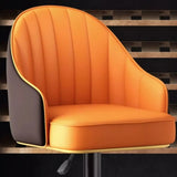 Modern Pneumatic Adjustable Swivel Bar Stool with Backrest Image - 6