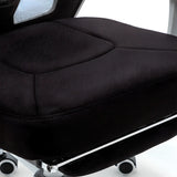 Modern Reclining Mesh Black Office Chair with Footrest Image - 17