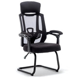 Modern Reclining Mesh Black Office Chair with Footrest Image - 2