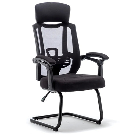 Modern Reclining Mesh Black Office Chair with Footrest Image - 2