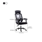 Modern Reclining Mesh Black Office Chair with Footrest Image - 22