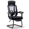 Modern Reclining Mesh Black Office Chair with Footrest Image - 4
