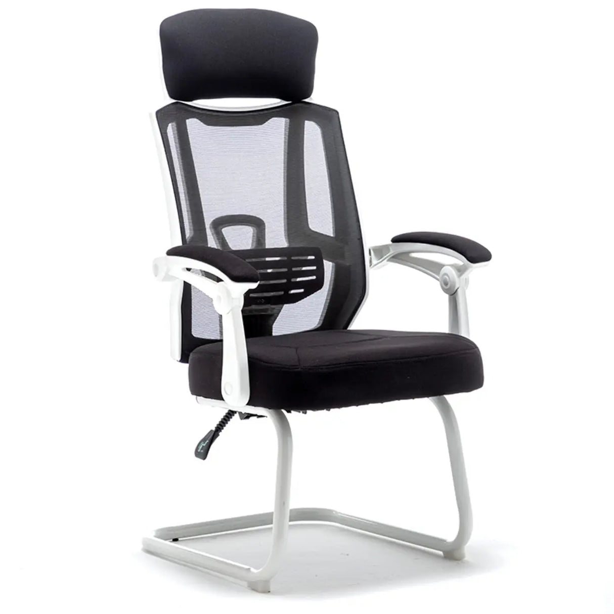 Modern Reclining Mesh Black Office Chair with Footrest Image - 5