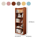 Modern Rectangle 5-Tier Vertical Storage Bookcases #size