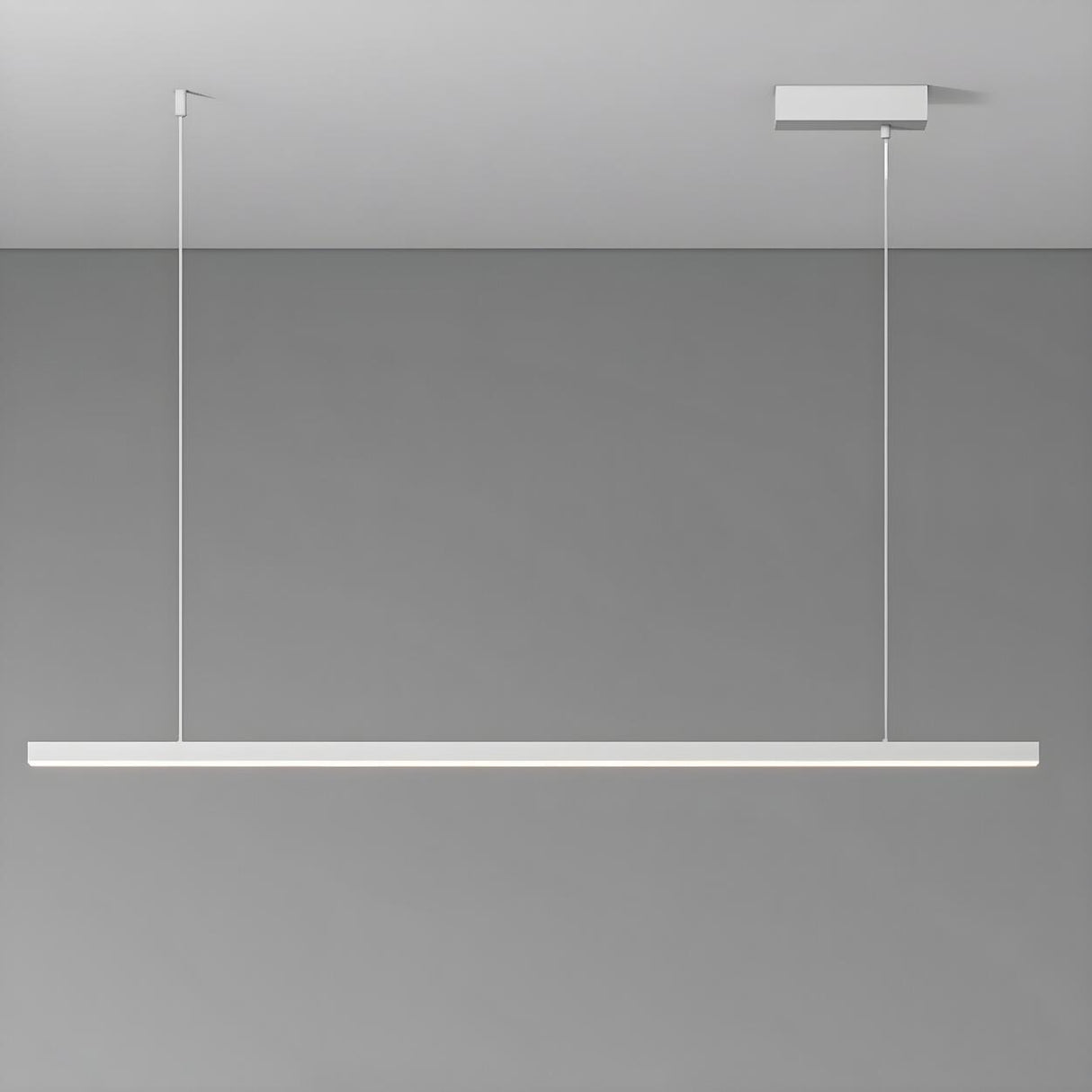 Modern Rectangle Metal Adjustable Kitchen Island Light Image - 7