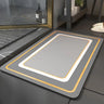 Modern Rectangle Rubber Gray Medium Anti-Slip Area Rug Image - 1