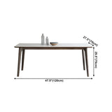 Modern Rectangle Scratch Resistant White Stone Dining Table #size