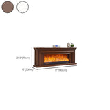 Modern Rectangle White Fireplace TV Stand with Flame Lighting #size