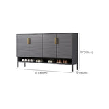 Modern Rectangle Wood Hallway Grey Large Shoe Cabinet Image - 27