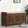 Modern Rectangle Wood Hallway White Large Shoe Cabinet Image - 12