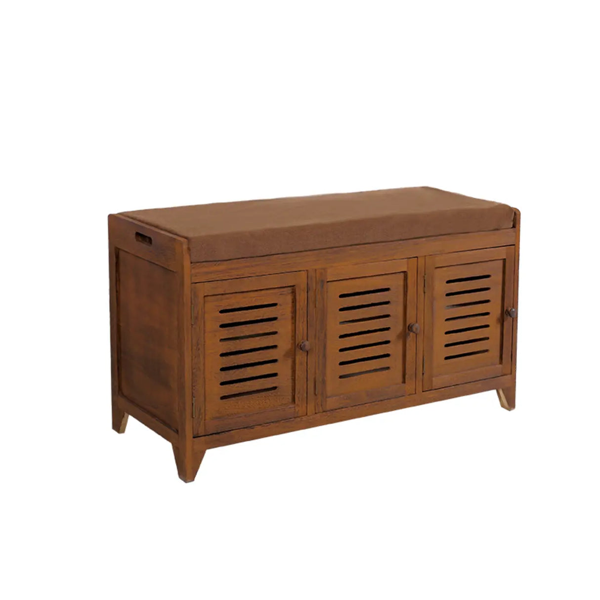 Modern Rectangle Wood Hallway White Large Shoe Cabinet Image - 13