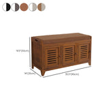 Modern Rectangle Wood Hallway White Large Shoe Cabinet #size