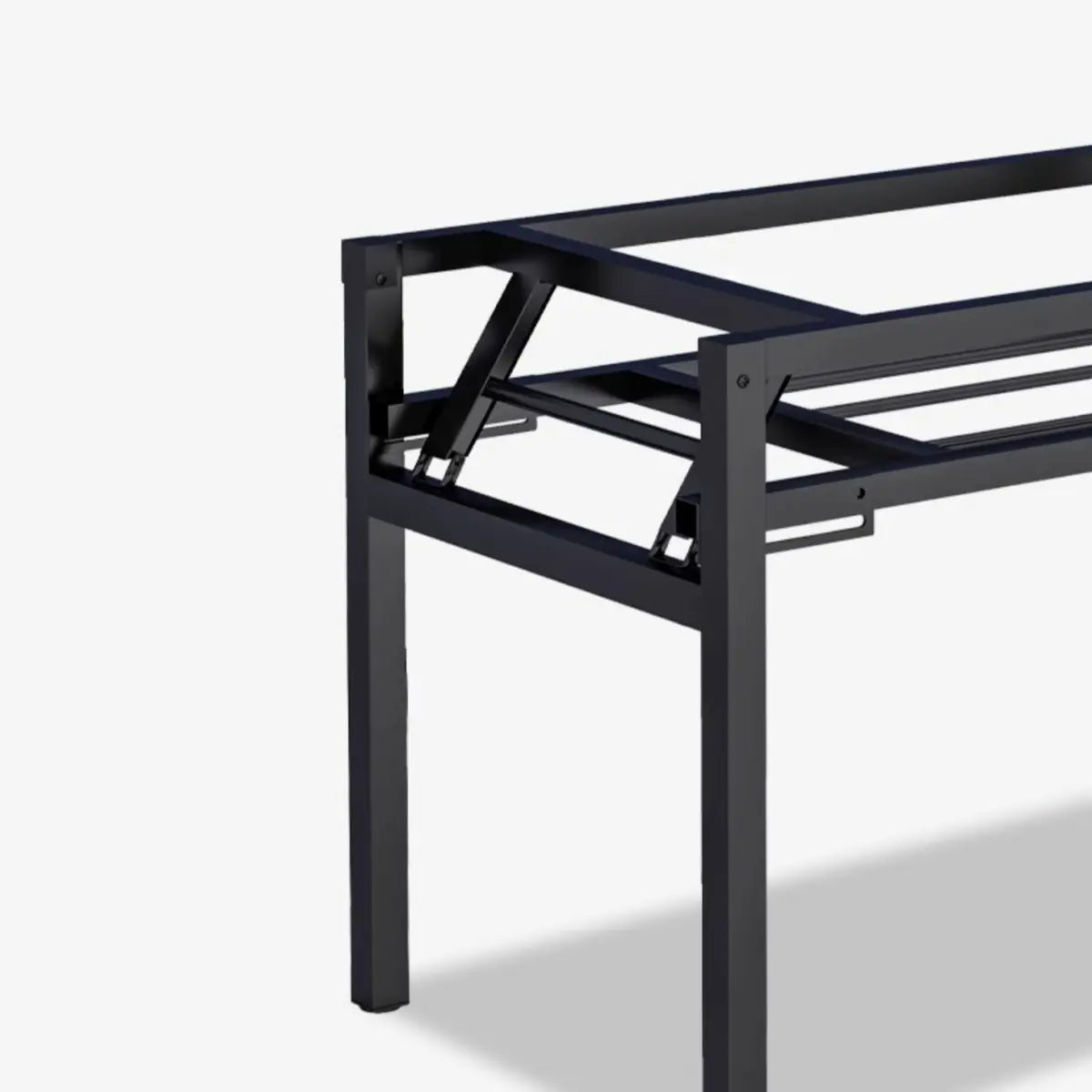 Modern Rectangle Wood White Folding Dining Table Image - 12