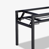 Modern Rectangle Wood White Folding Dining Table Image - 12