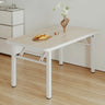 Modern Rectangle Wood White Folding Dining Table Image - 3