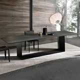 Modern Rectangular Black Large Scratch Resistant Dining Table Image - 10