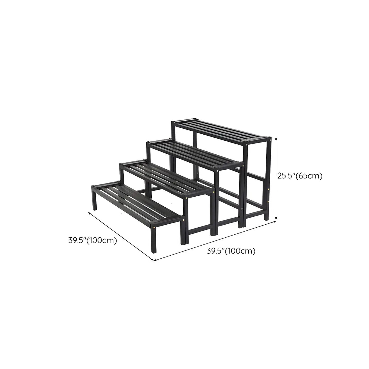 Modern Rectangular Black Metal Indoor Multi-Tier Plant Stand Image - 28