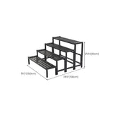 Modern Rectangular Black Metal Indoor Multi-Tier Plant Stand Image - 28