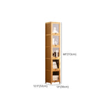 Modern Rectangular Closed Back Wood Organizer Bookcase Image - 28
