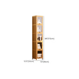 Modern Rectangular Closed Back Wood Organizer Bookcase Image - 28