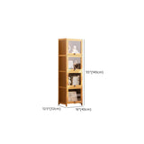 Modern Rectangular Closed Back Wood Organizer Bookcase Image - 30