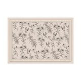 Modern Rectangular Floral Pattern Beige Area Rug Image - 2