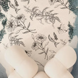 Modern Rectangular Floral Pattern Beige Area Rug Image - 5