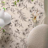 Modern Rectangular Floral Pattern Beige Area Rug Image - 6