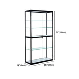 Modern Rectangular Glass Glass Curio Display Cabinet Image - 18