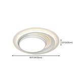 White Rectangular LED Flush Mount Ceiling Fixture Image - 16