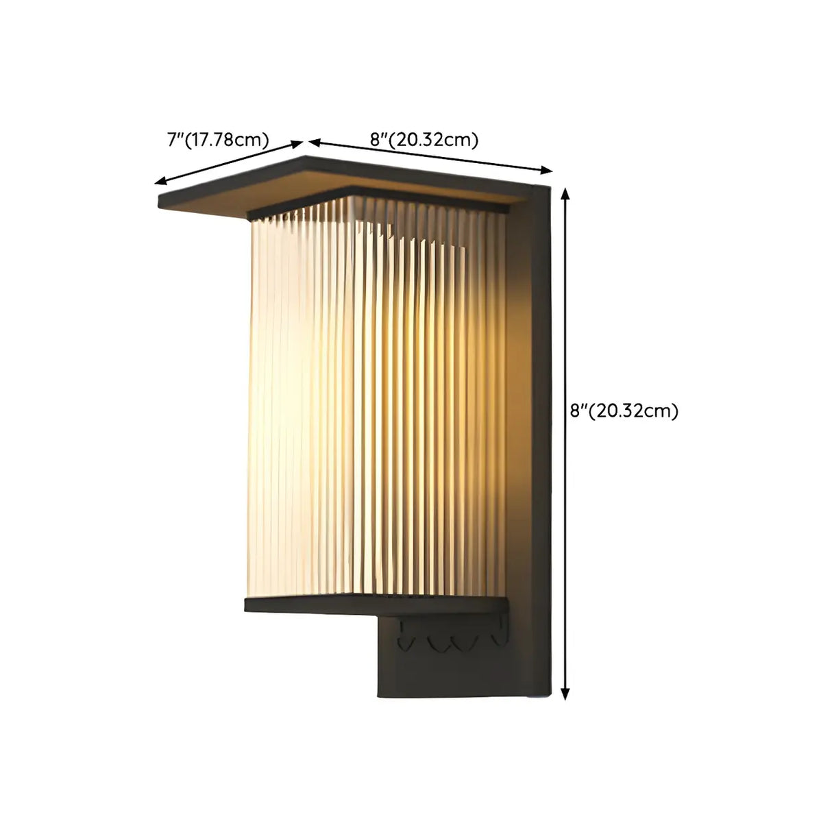 Modern Rectangular Metal LED Outdoor Wall Sconces 