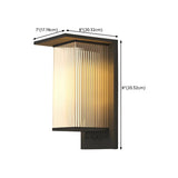 Modern Rectangular Metal LED Outdoor Wall Sconces #size