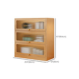 Modern Rectangular Natural Finish Wooden Bookcases Image - 15