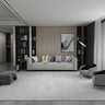 Modern Rectangular Polyester Grey Anti-Slip Area Rug Image - 1