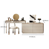 Modern Rectangular Polymer Bedroom Mirror Grey Makeup Vanity #size