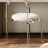 Modern Rectangular Polymer Bedroom Mirror Grey Makeup Vanity Image - 9
