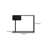 Modern Rectangular Stone Top Black Metal Console Table Image - 11