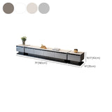Modern Rectangular Stone TV Stand for Living Room - Grey #size